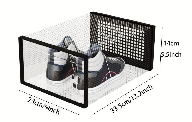 Set x 20 Organizadores De Zapatos Con Rejilla De Ventilación - Negro - Imagen 5