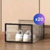 Set x 20 Organizadores De Zapatos Con Rejilla De Ventilación - Negro