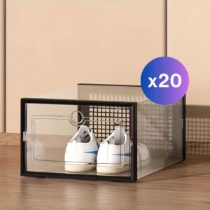 Set x 20 Organizadores De Zapatos Con Rejilla De Ventilación - Negro