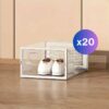 Set x 20 Organizadores De Zapatos Con Rejilla De Ventilación - Blanco